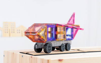 Magnetic Tiles, Pastel Rainbow - Transport Pack (50 Pieces)