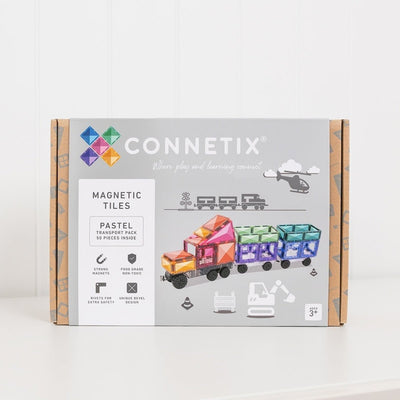 Connetix - Transport Pack Pastel Rainbow 50 pieces - Swanky Boutique