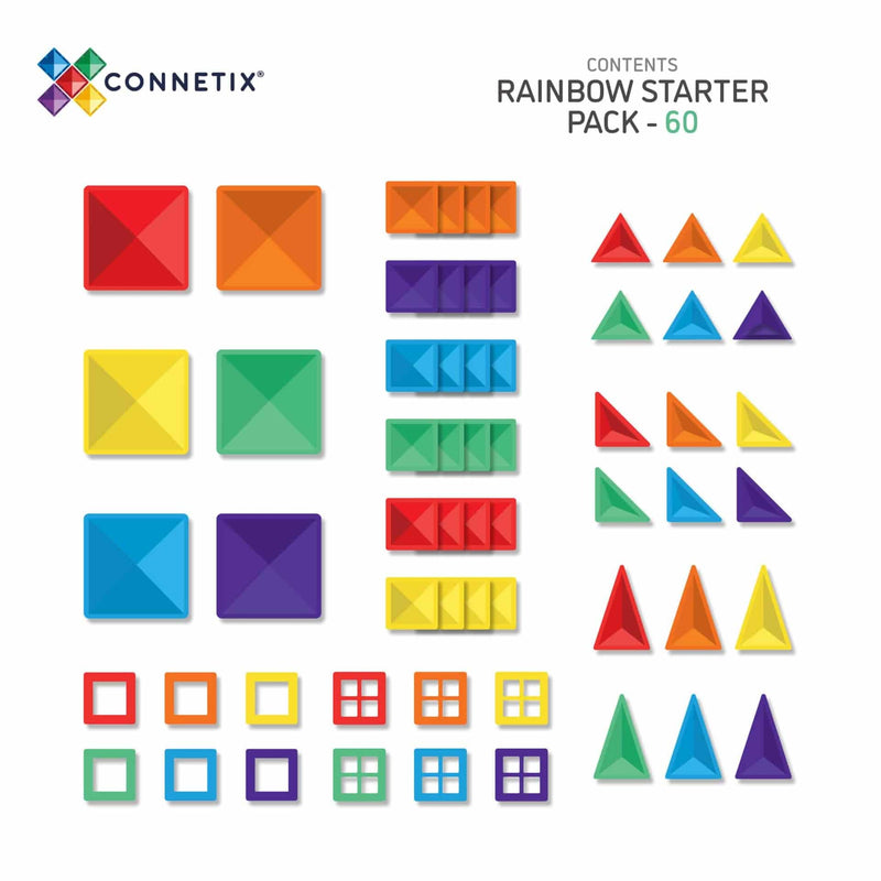 Connetix Rainbow Starter Pack 60 Pieces - Swanky Boutique