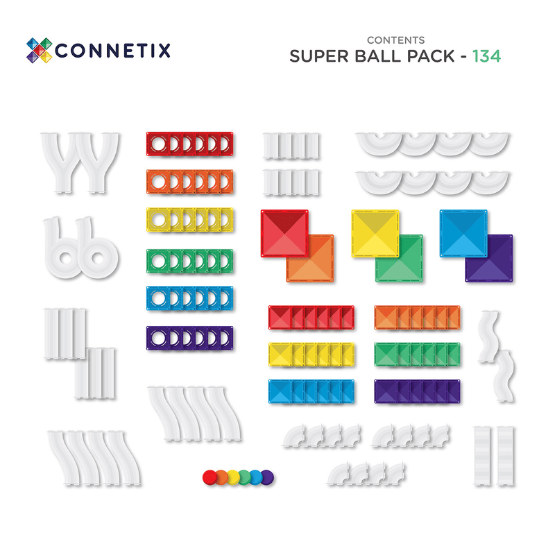 Connetix Super Ball Run Pack 134 pc - Swanky Boutique Malta