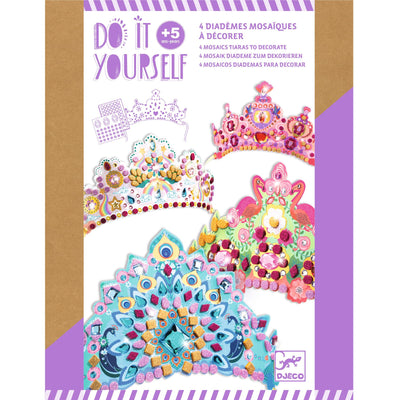 Djeco - Creative Activity Kit, Do It Yourself 4 Tiaras (5+ Years) - Swanky Boutique