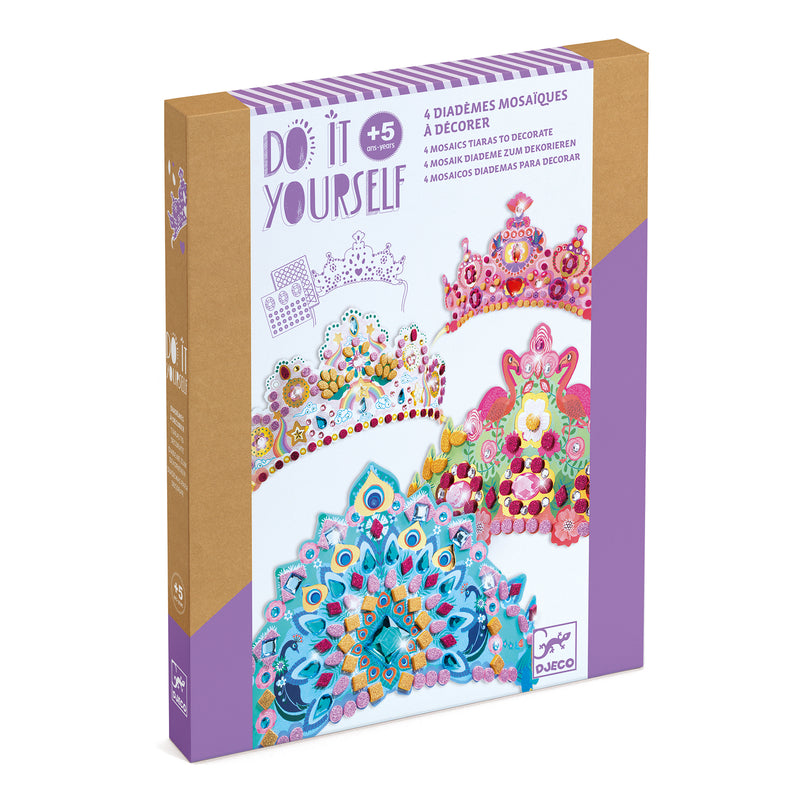 Djeco - Creative Activity Kit, Do It Yourself 4 Tiaras (5+ Years) - Swanky Boutique