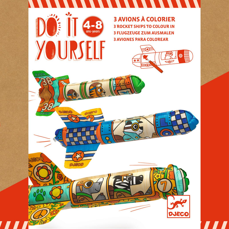 Djeco - Creative Activity Kit, Do It Yourself Planes (4-8 Years) - Swanky Boutique