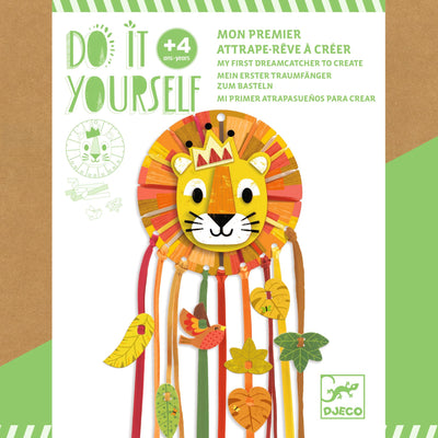 djeco - Creative Activity Kit, Do It Yourself Dreamcatcher - Little Lion (4+ Years) - swanky boutique malta