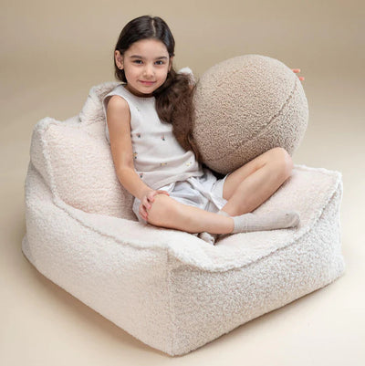 wigiwama - Beanbag Chair, Teddy - Cream - swanky boutique malta