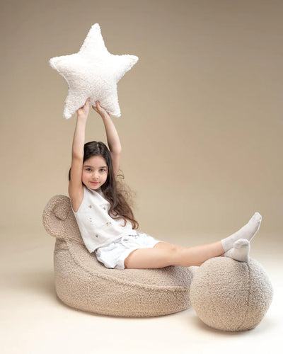 wigiwama - Cushion, Teddy Star - White - swanky boutique malta