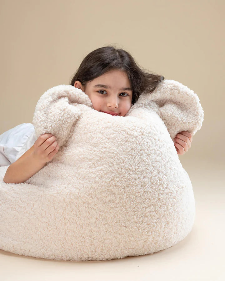 wigiwama - Beanbag Bear Ears, Teddy - Cream White - swanky boutique malta