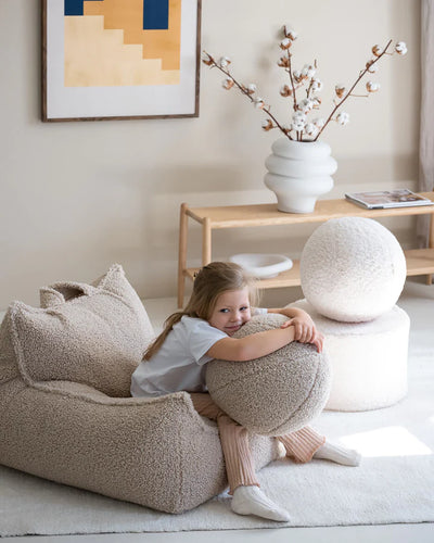 Wigiwama - Beanbag Chair Teddy Biscuit Beige - Swanky Boutique