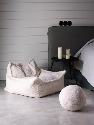 wigiwama - Beanbag Chair, Teddy - Cream - swanky boutique malta