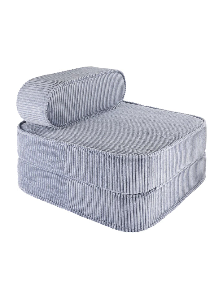 Wigiwama - Beanbag Flip Chair Corduroy Blueberry Blue - Swanky Boutique