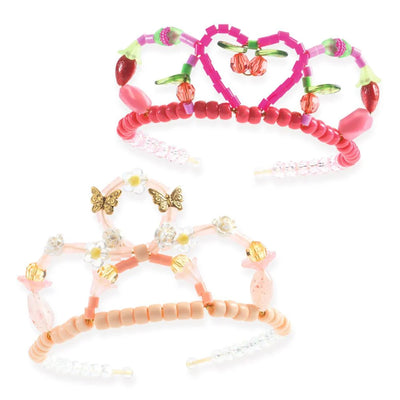 Djeco - Beads - Duo of Tiaras, to create 2 Tiaras - Pink - Swanky Boutique Malta 