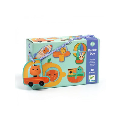 Djeco - Puzzle, Duo - Vehicles (10 Puzzles) - Swanky Boutique Malta 