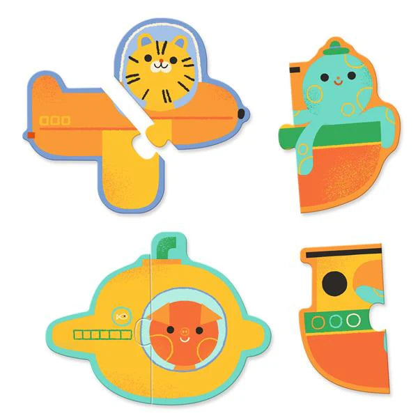 Djeco - Puzzle, Duo - Vehicles (10 Puzzles) - Swanky Boutique Malta 