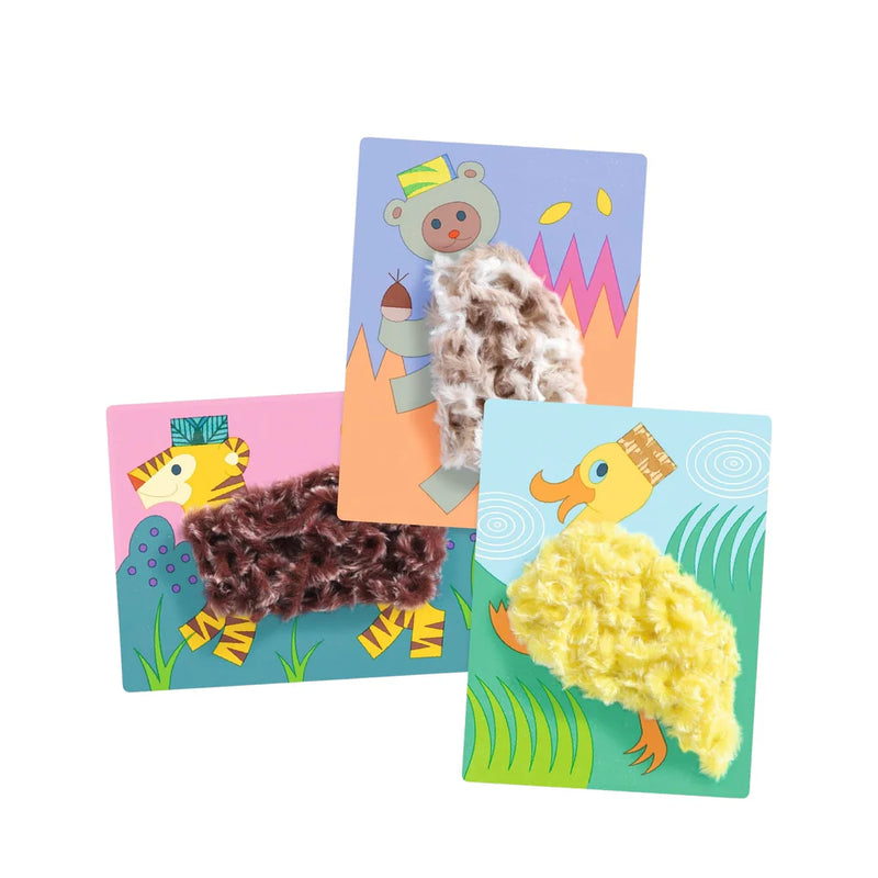 Djeco - Wool and Velcro Craft Set - Animals Hats - Swanky Boutique Malta