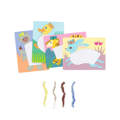 Djeco - Wool and Velcro Craft Set - Animals Hats - Swanky Boutique Malta