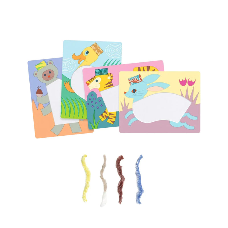 Djeco - Wool and Velcro Craft Set - Animals Hats - Swanky Boutique Malta
