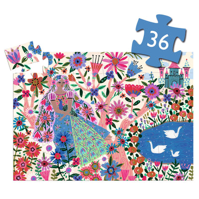 Jigsaw Puzzle, 36 Pieces - The Princess & Her Peacock (4+ Years)