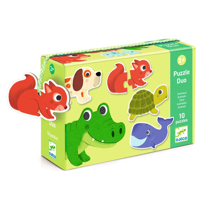 Djeco- Puzzle Duo- Animals 10 Puzzles- Swanky Boutique Malta