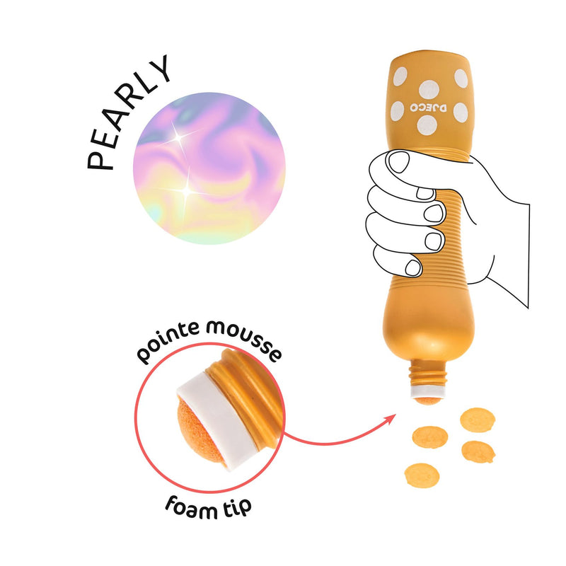 Chunky Foam Dot Markers (Ultra Washable), 4 Pack - Pearly Effect