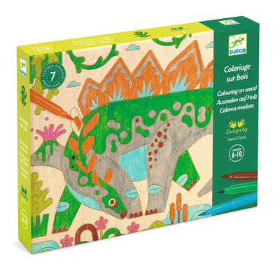 Djeco Colouring on Wood - Dino World  - Swanky Boutique Malta 