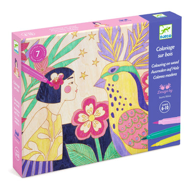 Djeco Colouring on Wood - Sweet Girls  - Swanky Boutique Malta