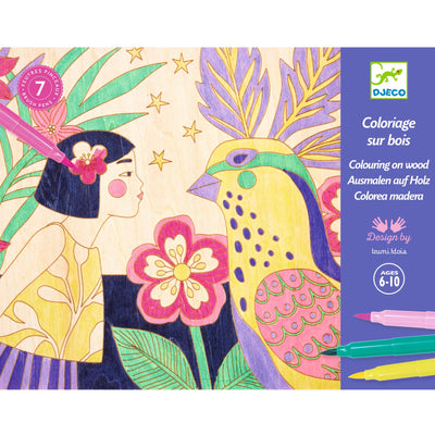 Djeco Colouring on Wood - Sweet Girls  - Swanky Boutique Malta