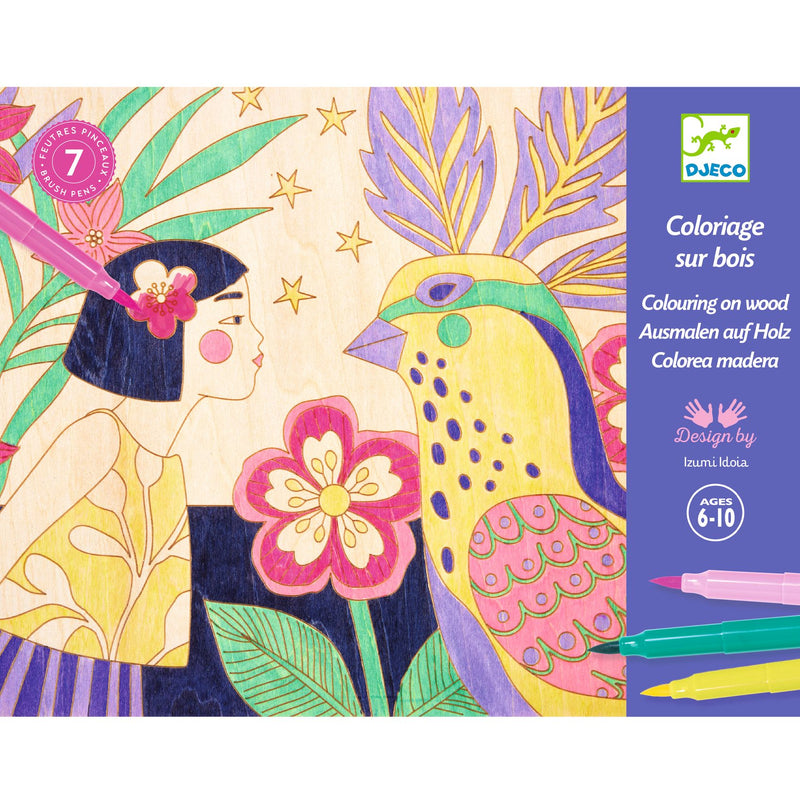 Djeco Colouring on Wood - Sweet Girls  - Swanky Boutique Malta