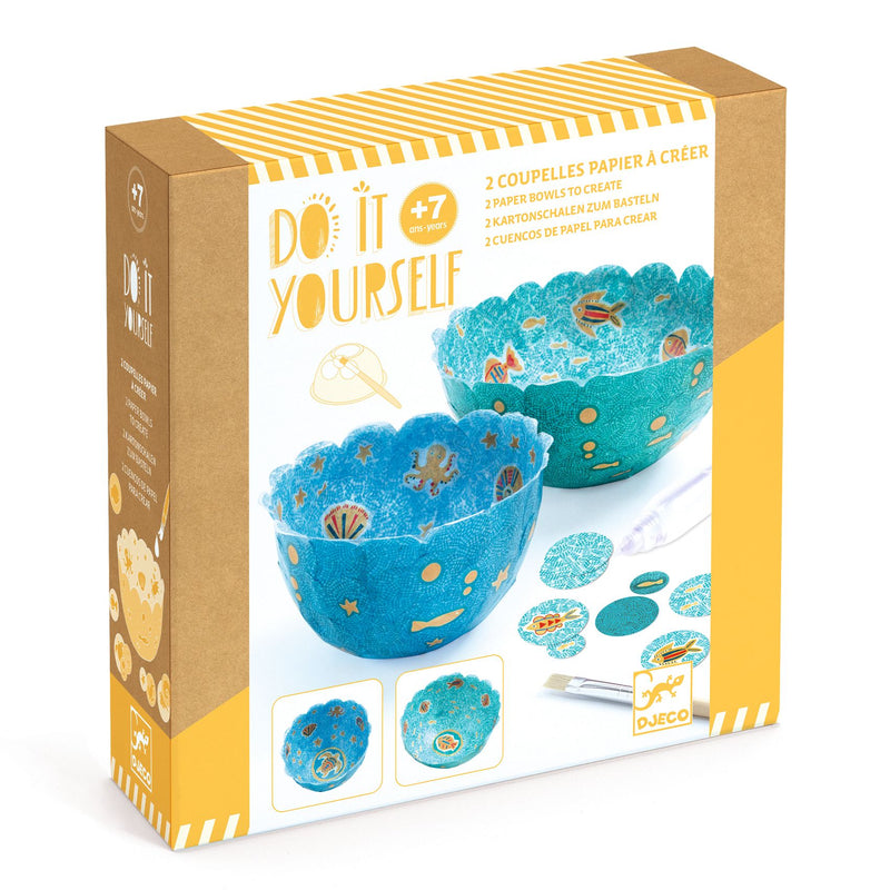 Creative Activity Kit, Do It Yourself Paper Bowls - In the Sea