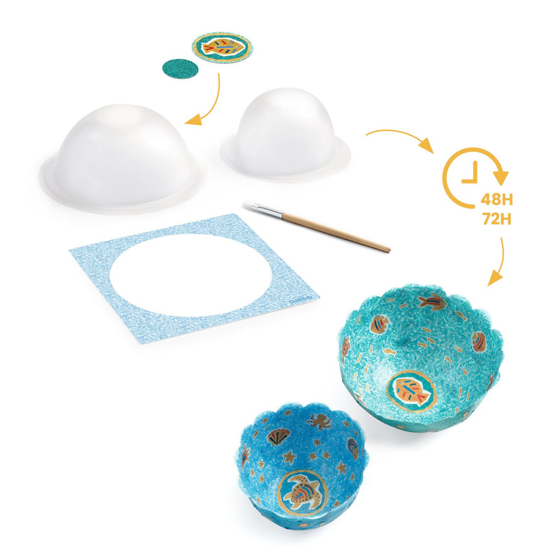 Creative Activity Kit, Do It Yourself Paper Bowls - In the Sea