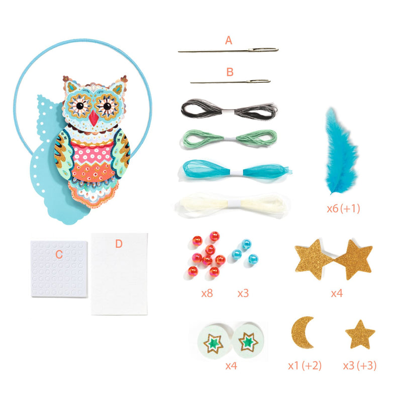 Djeco Do It Yourself Dreamcatcher to Create - Golden Owl - Swanky Boutique Malta