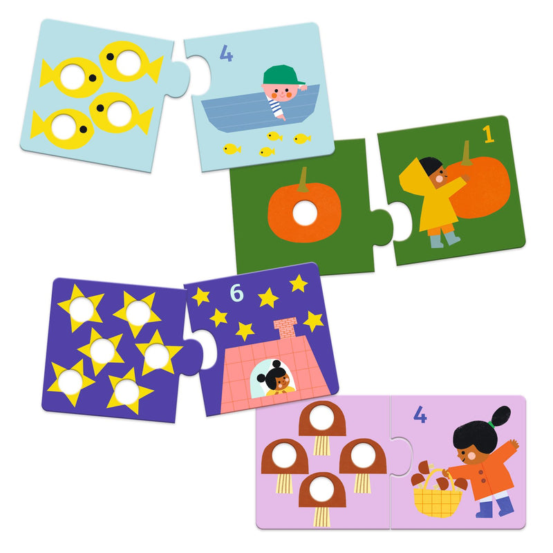 Djeco-Puzzle Duo-  First Figures 10 Puzzles- Swanky Boutique Malta 