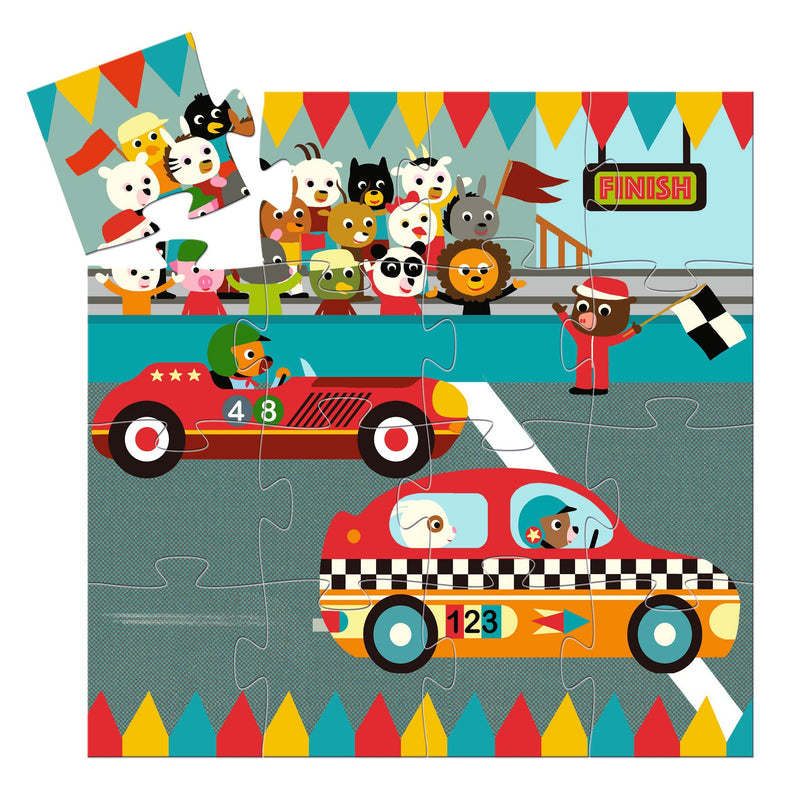 Djeco - The Racing Car Puzzle - Swanky Boutique