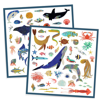 Djeco- Sticker Sheets ,160 Stickers -Ocean- Swanky Boutique Malta 