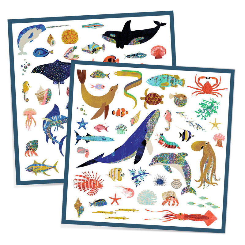 Djeco- Sticker Sheets ,160 Stickers -Ocean- Swanky Boutique Malta 