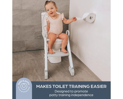 Step-Up Toilet Topper - Grey/ White