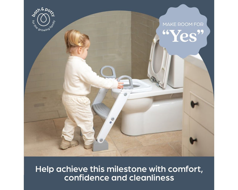 Step-Up Toilet Topper - Grey/ White
