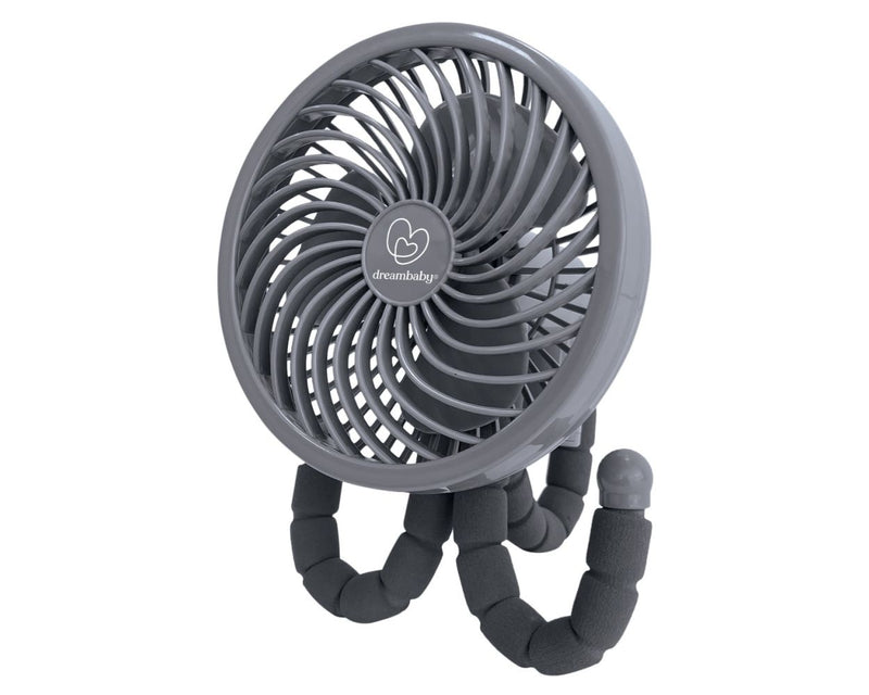 Dreambaby Smart Grip Deluxe Fan - Grey - Swanky Boutique