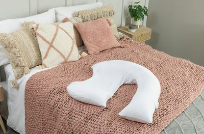 Pregnancy Support and Feeding Pillow, Jersey Cotton - White