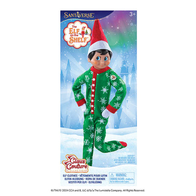 Elf on the Shelf Claus Couture Collection Snowflake Snuggle PJs - Swanky Boutique 