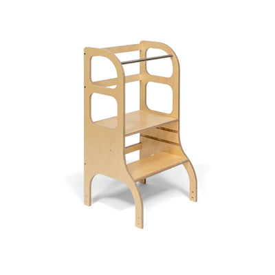 Ette Tete - Learning Tower, Height Adjustable Step Up Natural - Swanky Boutique