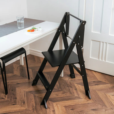 Ette Tete - Step & Fold - Foldable Helper Tower With Adjustable Height - Black - Swanky Boutique Malta 