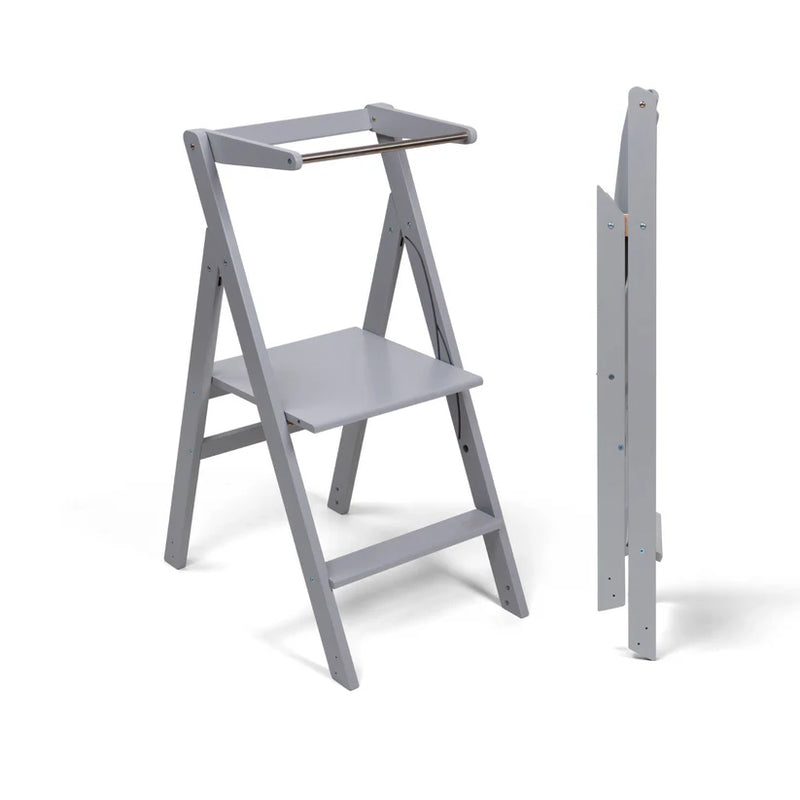 Ette Tete - Step & Fold - Foldable Helper Tower With Adjustable Height - Grey - Swanky Boutique Malta 
