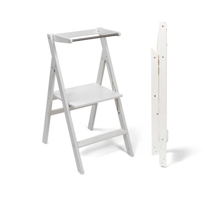 Ette Tete - Step & Fold - Foldable Helper Tower With Adjustable Height - White - Swanky Boutique Malta