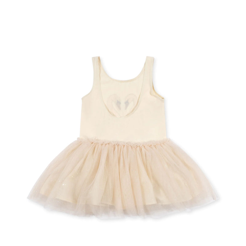 Konges Sloejd - fairy ballerina strap dress - buttercream glitter - Swanky Boutique