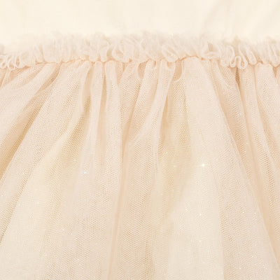 Konges Sloejd - fairy ballerina strap dress - buttercream glitter - Swanky Boutique