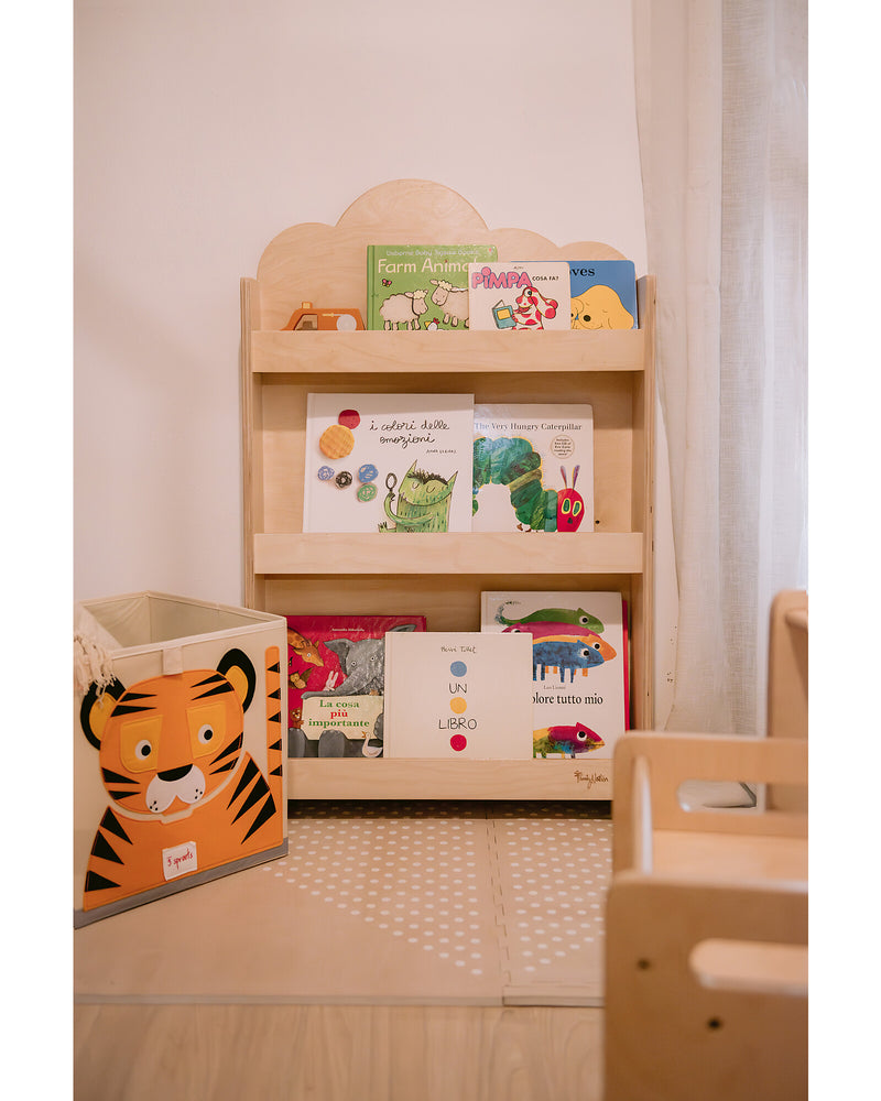 Family Nation Montessori Frontal Bookcase Cloud Birch Wood - Swanky Boutique