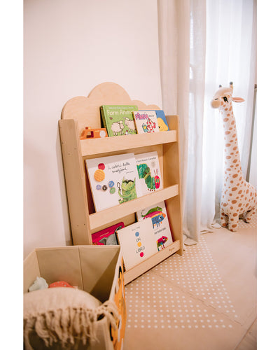 Family Nation Montessori Frontal Bookcase Cloud Birch Wood - Swanky Boutique