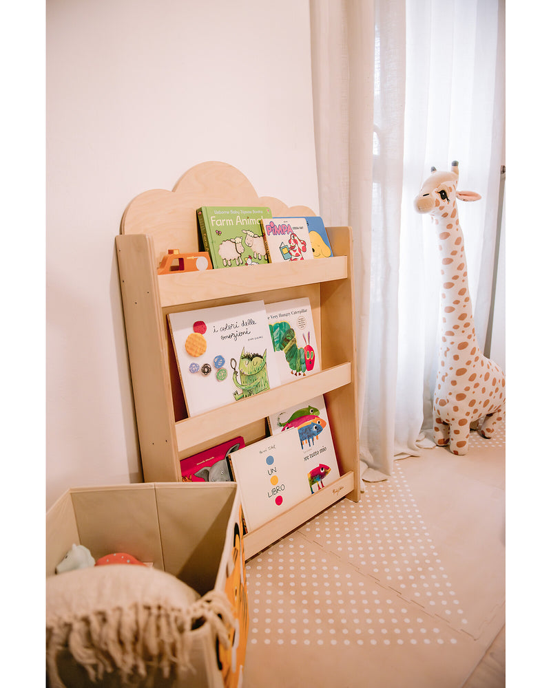 Family Nation Montessori Frontal Bookcase Cloud Birch Wood - Swanky Boutique