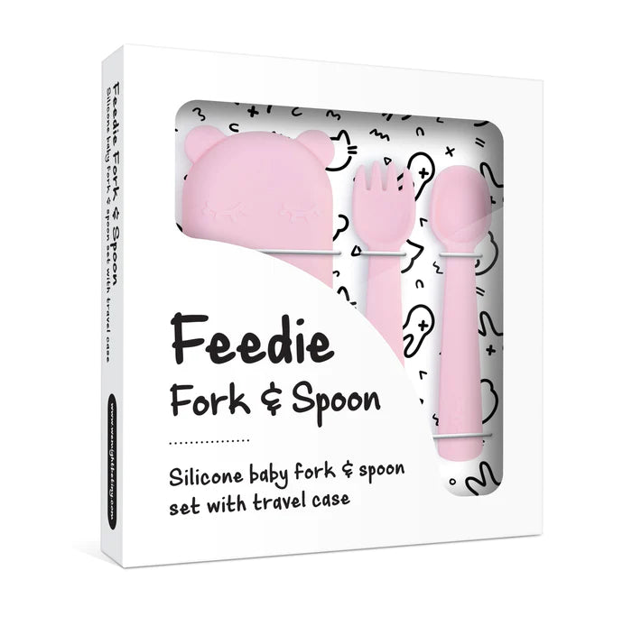 we might be tiny - feedie fork and spoon set with travel case - Swanky Boutique