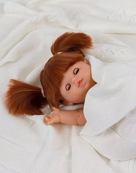 Doll, Minikane Girl with Brown Sleepy Eyes 34cm - Raphaëlle